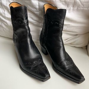 Black ankle boots